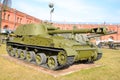 152mm self-propelled cannon 2S3 Acacia. Royalty Free Stock Photo