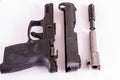 9mm Semi-Automatic handgun disassembled Royalty Free Stock Photo