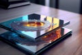 6mm thick tempered glass plate on top of each other wit Royalty Free Stock Photo