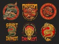 MMA dragon set poster colorful