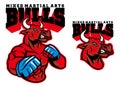 MMA fighter bull Royalty Free Stock Photo