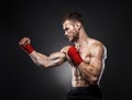 MMA fighter got ready for the fight Royalty Free Stock Photo
