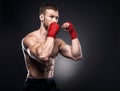 MMA fighter got ready for the fight Royalty Free Stock Photo