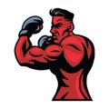 MMA Fighter Mascot Vector