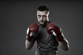 MMA fighter training Royalty Free Stock Photo