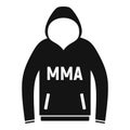 Mma hoodie icon, simple style