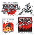 MMA Labels - Vector Mixed Martial Arts Design. Royalty Free Stock Photo