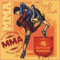 MMA Labels - Vector Mixed Martial Arts Design Royalty Free Stock Photo