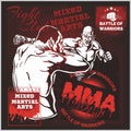 MMA Labels - Vector Mixed Martial Arts Design Royalty Free Stock Photo