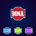 MMA. Modern professional mixed martial arts template logo design. Royalty Free Stock Photo