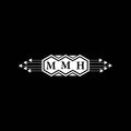 MMH letter logo design on black background Royalty Free Stock Photo