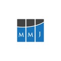 MMJ letter logo design on WHITE background. MMJ creative initials letter logo concept. MMJ letter design.MMJ letter logo design on Royalty Free Stock Photo