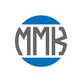 MMK letter logo design on white background. MMK creative initials circle logo concept. MMK letter design Royalty Free Stock Photo