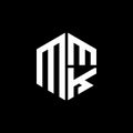 MMK logo MMK icon MMK monogram MMK letter minimalist Circle flat Unique modern abstract logo design Royalty Free Stock Photo