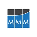 MMM letter logo design on black background.MMM creative initials letter logo concept.MMM letter design