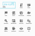 MMOG - modern vector single line icons set