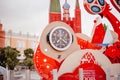 MOSCOW, RUSSIA Ã¢â¬â May 31, 2018: The design of the clock, leading the countdown to the start of the world Cup in Russia on
