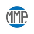 MMP letter logo design on white background. MMP creative initials circle logo concept. MMP letter design