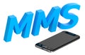 Mms concept with smartphone