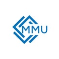 MMU letter logo design on white background. MMU creative circle letter logo concept. Royalty Free Stock Photo
