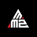 MMZ triangle letter logo design with triangle shape. MMZ triangle logo design monogram. MMZ triangle vector logo template with red Royalty Free Stock Photo