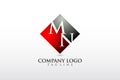 MN, NM letter company logo design vector