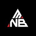 MNB triangle letter logo design with triangle shape. MNB triangle logo design monogram. MNB triangle vector logo template with red Royalty Free Stock Photo