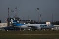 MNG Airlines Cargo airplane taxiing on runway