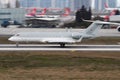 MNG Jet Aerospace Bombardier Global Express BD700 TC-TSR business jet departure at Istanbul Ataturk Airport