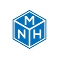 MNH letter logo design on black background. MNH creative initials letter logo concept. MNH letter design Royalty Free Stock Photo