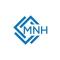 MNH letter logo design on white background. MNH creative circle letter logo concept. Royalty Free Stock Photo