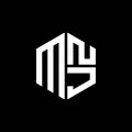MNJ logo MNJ icon MNJ monogram MNJ letter minimalist Circle flat Unique modern abstract logo design Royalty Free Stock Photo