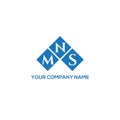 MNS letter logo design on WHITE background. MNS creative initials letter logo concept. Royalty Free Stock Photo