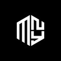 .MNY logo MNY icon MNY monogram MNY letter minimalist Circle flat Unique modern abstract logo design Royalty Free Stock Photo