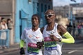 Mo Farah and Bashir Abdi running