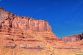 Moab Panorama views of Colorado River Highway UT 128  in Utah around  Hal and Jackass canyon and Red Cliffs Lodge on a Sunny morni Royalty Free Stock Photo