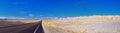 Moab Panorama views of desert mountain ranges along Highway 191 in Utah between Moab and Price in fall. Scenic nature near Canyonl Royalty Free Stock Photo