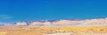 Moab Panorama views of desert mountain ranges along Highway 191 in Utah between Moab and Price in fall. Scenic nature near Canyonl Royalty Free Stock Photo