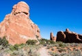 Hikers walking on the scenic Devils Garden trail