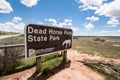 Moab, Utah: Sign for Dead Horse Point State Park in Utah, a popular tourist destination for viewing a canyon