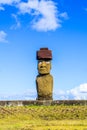 Moai at Ahu Ko Te Riku Royalty Free Stock Photo