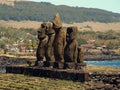 Moai of Ahu Tahai Royalty Free Stock Photo