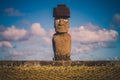 Moai at Ahu Tongariki, Easter island, Chile.