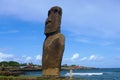 Moai at the beach at Easter Island, Chile