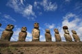 Moai in Easter Island Royalty Free Stock Photo