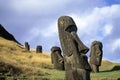 Moai- Easter Island, Chile Royalty Free Stock Photo