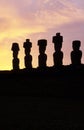 Moai- Easter Island, Chile Royalty Free Stock Photo