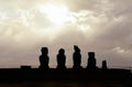 Moai- Easter Island, Chile Royalty Free Stock Photo