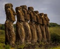 Moai in Easter Island, Chile Royalty Free Stock Photo