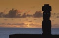 The Moai of Easter Island in the South Pacific Royalty Free Stock Photo